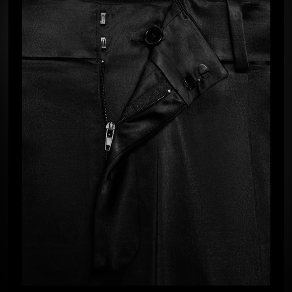 NWT ZARA satin pleated wide leg pants - Large - Picture 4 of 10